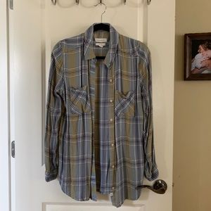 Treasure and Bond premium quality plaid top